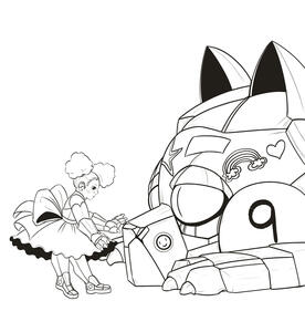 a girl and her cat