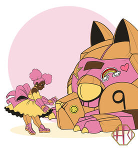 a girl and her cat
